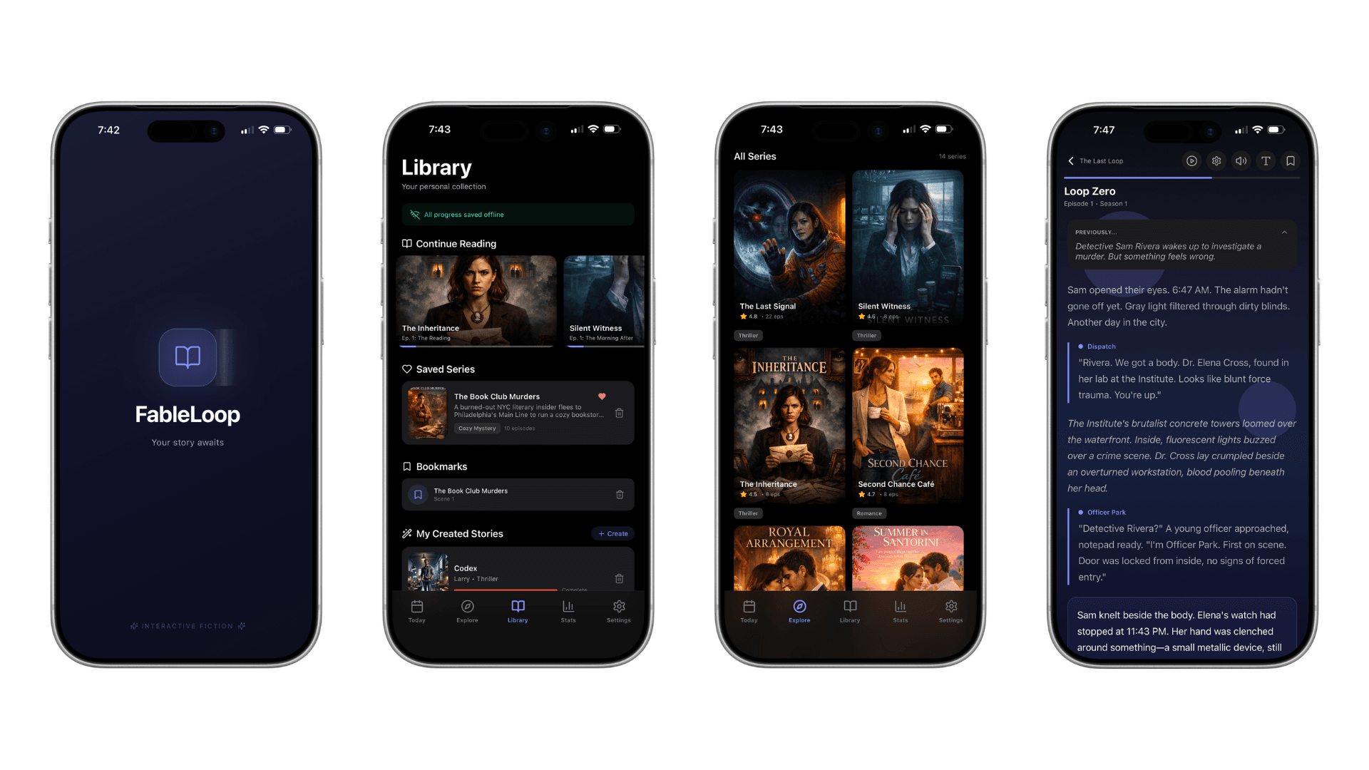 FableLoop cinematic mockup collage